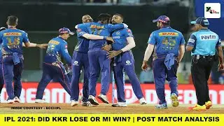 IPL 2021: Kolkata Knight Riders versus MI | Post match analysis
