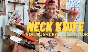 NEck knife EDC OUTDOOR CAMPING BUSHCRAFT .PISAU  KECE!!