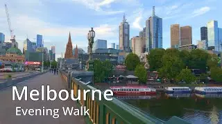 Melbourne Evening Walk | Scenic Waterfront & Historic City in 4K 60fp
