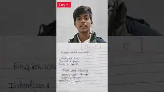 Day-5, to memorize the meaning of 3 English words and 3 Hindi words 