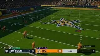 Guy tries to start game with onside kick and quickly learns. He's in over his head.