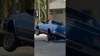 El Camino Lowrider POPS into 3 Wheel Motion to bend the corner! Lowriding in Los Angeles, California