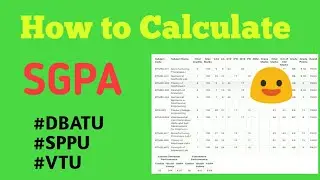 how to calculate sgpa and cgpa in DBATU AND SPPU😯