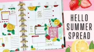 PLAN WITH ME | &lsquo;HELLO SUMMER&rsquo; SPREAD | THE HAPPY PLANNER