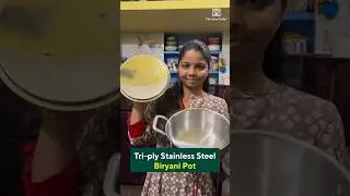 Kitchen Essential Tri-ply Stainless Steel Biryani Pot 😍😲 #theindusvalley #biryani