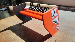3D Printing F1 Memorabilia. Mclaren MP 4 Spoiler & F1 Lightbox.