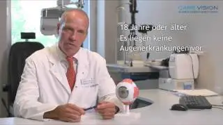 Voraussetzungen einer Augenlaserbehandlung | CARE Vision