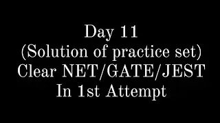 Day 11 Solution || Practice set || Mathematical Physics || NET/GATE/JEST