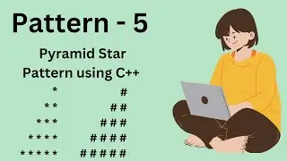 Rotated Pyramid Star pattern using C++ | Pyramid | Star Pattern - 5 | #coding #starpatterns #pyramid