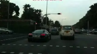 Singapore Bad Drivers - BMW & Audi cars caught beating red light!