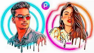 Как редактировать фотографии с помощью PicsArt (фотообработка, эффект капель, неоновая наклейка)