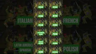 Ninja Turtles saying Cowabunga in EVERY Language! 🐢 | TMNT #Shorts