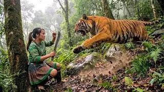 Accidentally Encountering a Tiger While Trying to Track Wild Boars: A TENSIONARY Moment for a Woman