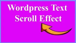 Create Wordpress Text Type Effect | Wordpress Website Text Type Effect | Wordpress Scroll Effect
