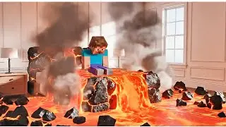 Realistic Minecraft Physics Simulation with Badroom & Dream Bed | AI Minecraft