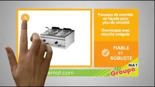 Friteuse &eacute;lectrique double - 2 x 3Kw - 2 x 9L