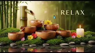 Deep Relaxation Music &ndash; Peaceful Piano Ambient Melodies with Flowing Bamboo Water for Stress Relief