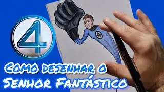 Como desenhar o SENHOR FANT&Aacute;STICO (Reed Richards) passo a passo f&aacute;cil!