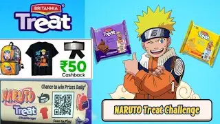 Britannia Treat Challenge | Naruto Treat Challenge| Naruto Treat Challenge Win Cashback T shirt bag.