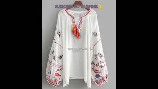 White 🤍 🤍🐻&zwj;❄️ Embroidery 🪡 GIRL Shirt 🥰😍 Designing with ideas 💡By Nazia With Fashion Dress Design