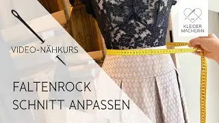Faltenrock Schnitt vergrößern - Schnittmuster anpassen