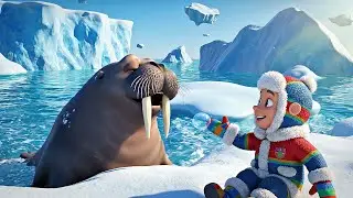 Five Little Walruses Splash Splash Splash | Nursery Rhymes for Kids & Baby Songs