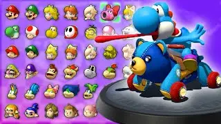 Mario Kart 8 Deluxe - 200cc Fruit Cup Wave 4 DLC (Light Blue Yoshi Gameplay)