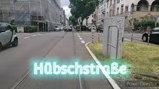 Mitfahrt in der Linie 5 der KVV. Streckenabschnitt: Rheinhafen-Volkswohnung