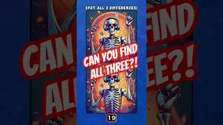 Do you have an eye for detail? Spot the Differences! Daily Diffs Episode 44 - Rocking Skeleton