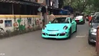 Two Beasts spotted ( Porsche 911gts & Mustang Gt)