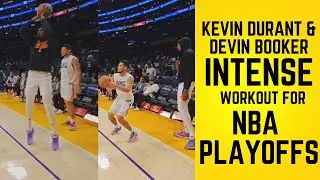 Kevin Durant & Devin Booker INTENSE WORKOUT Ahead Of Their NBA Playoffs Series vs Clippers & Kawhi