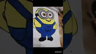 👉 Minions Watercolor Drawing 🎨 | Time-Lapse Fanart | Cartoon Art Transformation#minions #cartoon