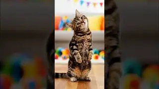Funny Cat Dance Steps #fuuny #fuunyshorts #comedy #catshorts #cat #trending #catplay
