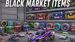 Insane painted black market items in rocket league garage tour 😲 Tyler the creator