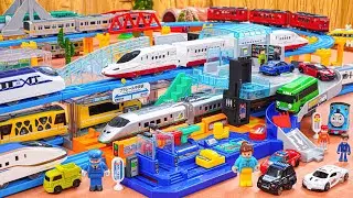 Plarail Shinkansen ☆ Construction the Plarail Lever Action Big Station & Subway System in the Desert