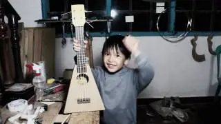 Weekend project : 5 years old build his own ukulele