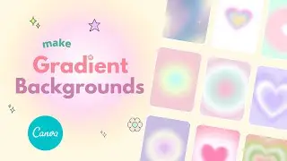 how to make Trendy Aesthetic Gradient Background using CANVA | free samples and color codes ✨💕