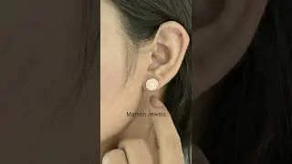 Round-Cut Diamond Stud Earring #diamonds #shorts #explorer #silver #youtubeshorts #gold code MJE2012