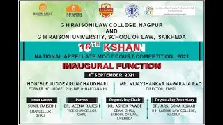 INAUGURAL 16th National Appellate Moot Court Competition KSHAN 2021 by GHRLawSchool & GHRU SAIKHEDA