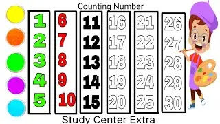 Number 123 Counting video for Kids | 1To100 Dotted line colour Paint Kids, Learn Abcd video kids 🥰