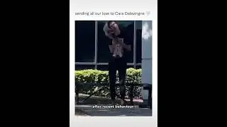Margot Robbie Visits Cara Delevingne #shorts