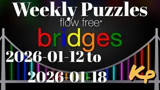 Flow Free Bridges - Weekly Puzzles - Worm Challenge - 2026-01-12 to 18 - January 12th to 18th 2026