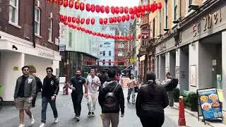 倫敦中國城漫步 2025 🏮 | LONDON Chinatown Walking Tour in 4K UHD | 美食, 文化, 街景 (Food, Culture, Streets)