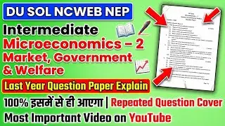 Intermediate Microeconomics 2  Market Government And Welfare BA Programme 5 Economics Question Paper