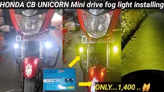 How to install HONDA CB UNICORN Mini drive fog light installing