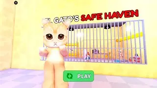 Hey kitty meow meow prison run! gameplay #roblox #scaryobby #games