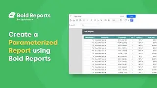 Web Reporting Tools: Creating a report with Parameters
