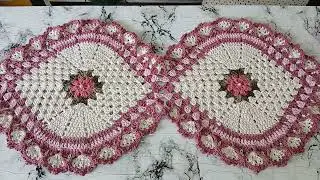 ✅️💥CENTRO DE MESA #crochet /😻#trilhodemesa IRENE 🤑mega econômico🙉rápido e fácil @atelielorencroche
