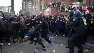 Protesters, police clash in Germany ahead of G20 summit