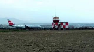 Nordwind A330 landing in Yerevan (EVN/UDYZ) from Moscow (SVO/UUEE)